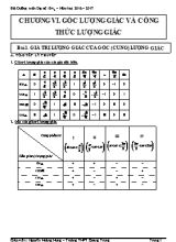 Đại số 10 - Bài 1 Giá trị lượng giác của góc (cung) lượng giác